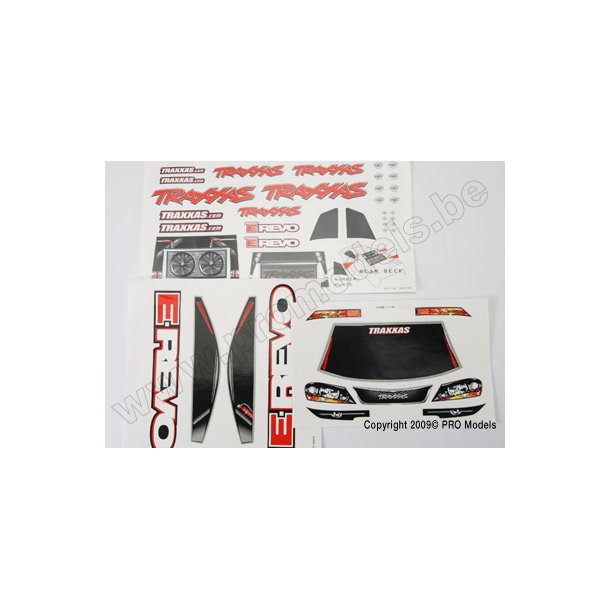 Decal sheets, E-Revo Traxxas
