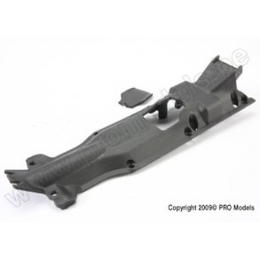 Skidplate, transmission, nylon (black)/ Traxxas