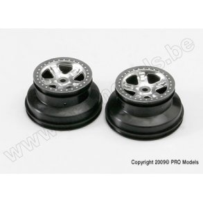 Wheels, SCT satin chrome, beadlock style, dual profile (2. Traxx