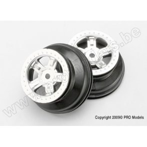 Wheels, SCT satin chrome, beadlock style, dual profile (1. Traxx