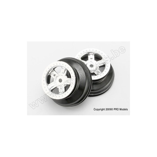 Wheels, SCT satin chrome, beadlock style, dual profile (1. Traxx