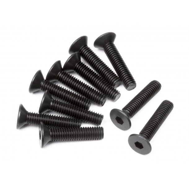 FLAT HEAD SCREW M3x14mm (HEX SOCKET/10pcs) 2.0mm Hex Socket HPI