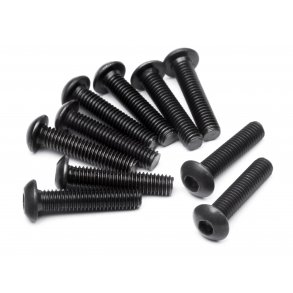 BUTTON HEAD SCREW M3x14mm (HEX SOCKET/10pcs) 2.0mm Hex Socke HPI