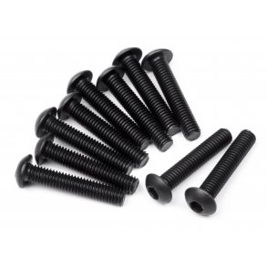 BUTTON HEAD SCREW M3x16mm (HEX SOCKET/10pcs) 2.0mm Hex Socke HPI