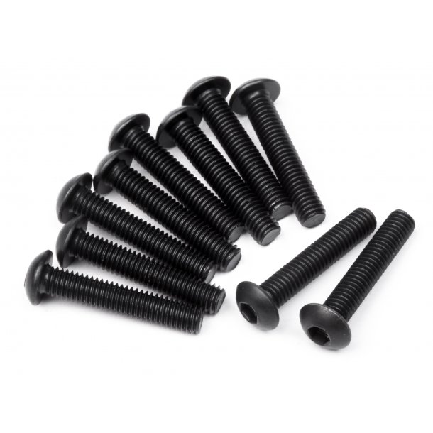 BUTTON HEAD SCREW M3x16mm (HEX SOCKET/10pcs) 2.0mm Hex Socke HPI