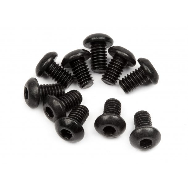 HPI 100864 BUTTON HEAD SCREW M2.5x4mm (HEX SOCKET/10pcs) 1.5mm Hex Sock HPI