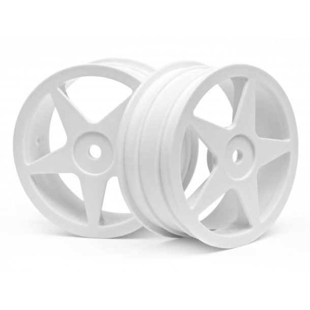 ULTRA 5 WHEEL WHITE (2.2in/60x26mm/2pcs) Cyber 10B/Front HPI