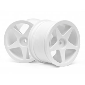 ULTRA 5 WHEEL WHITE (2.2in/60x38mm/2pcs) Cyber 10B/Rear HPI