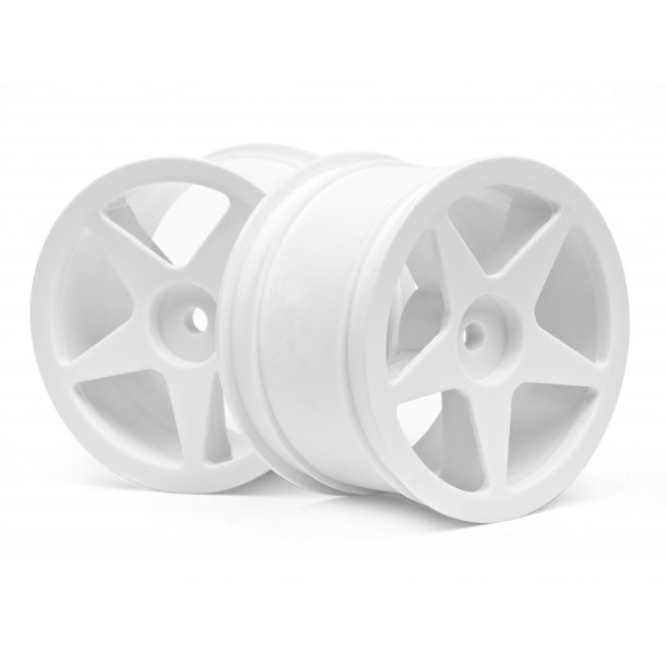 ULTRA 5 WHEEL WHITE (2.2in/60x38mm/2pcs) Cyber 10B/Rear HPI