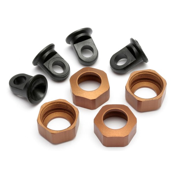 HPI 101005  Shock Caps For C8104,8105 Std. Brown 4Pcs Trophy 3.5 HPI