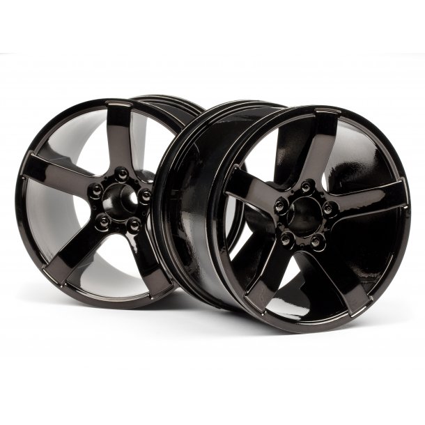Bullet MT Wheels Black Chrome (Pr) HPI