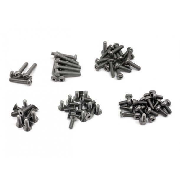 TITANIUM SCREW SET (CYBER 10B) Cyber 10B/Reduces weight whil HPI