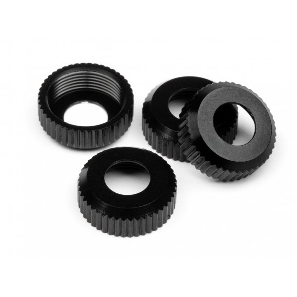 BOTTOM SHOCK CAP (BLACK 4pcs) Cyber 10B/Spare parts for #100 HPI