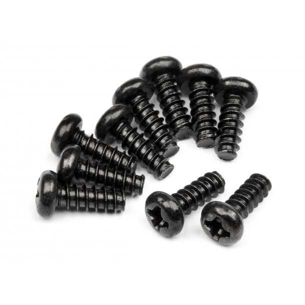 TP. BUTTON HEAD SCREW M3x8mm (10pcs) Phillips Head Screwdriv HPI