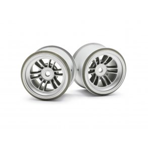 FT01 PRECISION WHEEL SET (SILVER/FRONT/2pcs) FORMULA TEN/Hig HPI