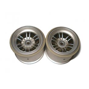 FT01 PRECISION WHEEL SET (SILVER/REAR/2pcs) FORMULA TEN/High HPI