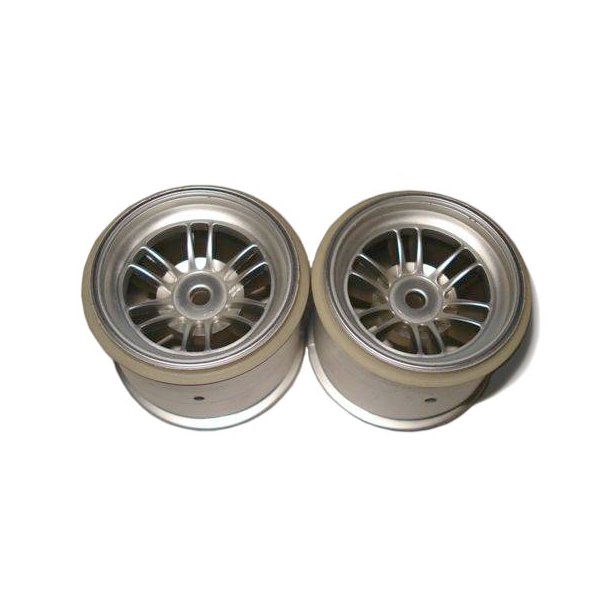 FT01 PRECISION WHEEL SET (SILVER/REAR/2pcs) FORMULA TEN/High HPI