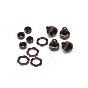SHOCK COLOR PARTS SET, DARK BROWN ANODIZED BLITZ/Option colo HPI