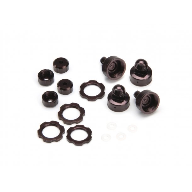 SHOCK COLOR PARTS SET, DARK BROWN ANODIZED BLITZ/Option colo HPI