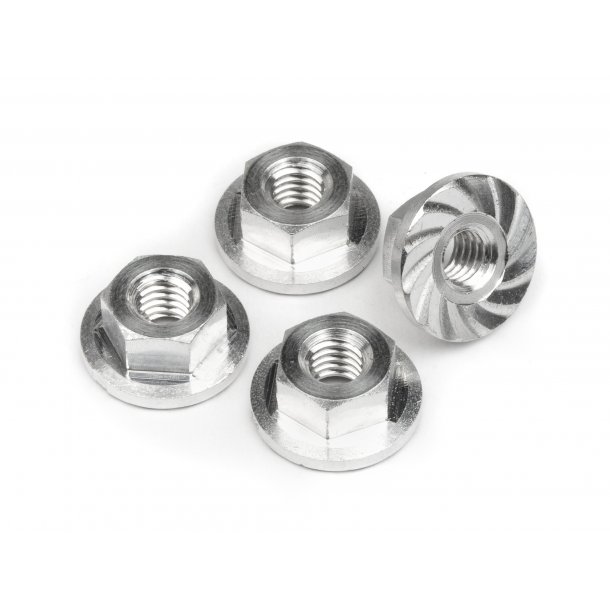 SERRATED FLANGE NUT M4x10.8mm (4pcs) BLITZ/Rear HPI