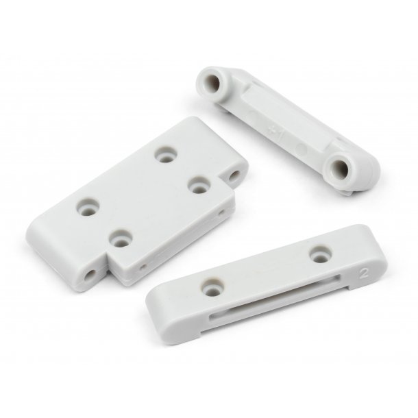 HIGH PERFORMANCE SUSPENSION MOUNT SET (WHITE) BLITZ HPI