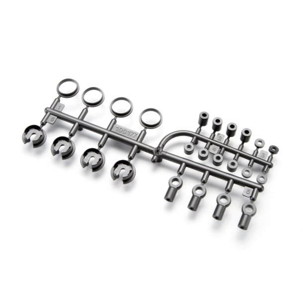 MOLYBDENUM SHOCK PARTS SET (GRAY) BLITZ HPI