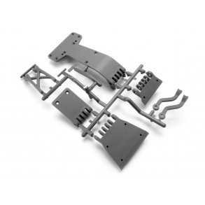 HIGH PERFORMANCE SKID PLATE SET (GRAY) BLITZ HPI