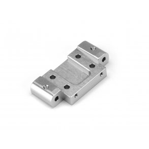 ALUMINUM FRONT SUSPENSION ARM MOUNT (5 DEG/SILVER) BLITZ/E-F HPI