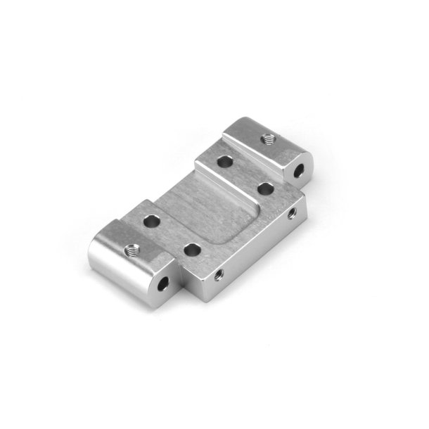 ALUMINUM FRONT SUSPENSION ARM MOUNT (5 DEG/SILVER) BLITZ/E-F HPI