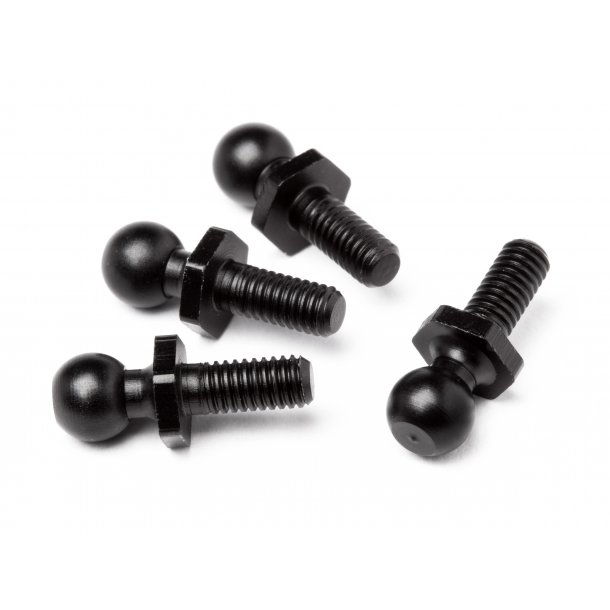 BALL STUD 4.7x14mm (BLACK/4pcs) NITRO 3 HPI