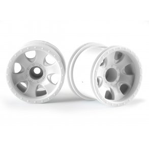 WARLOCK WHEEL WHITE (2.2in/2pcs) FIRESTORM/E-FIRESTORM/MT2 HPI