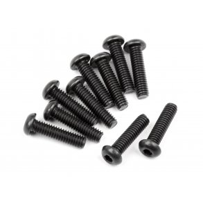 BUTTON HEAD SCREW M2.5x10mm (HEX SOCKET/10pcs) 1.5mm Hex Soc HPI