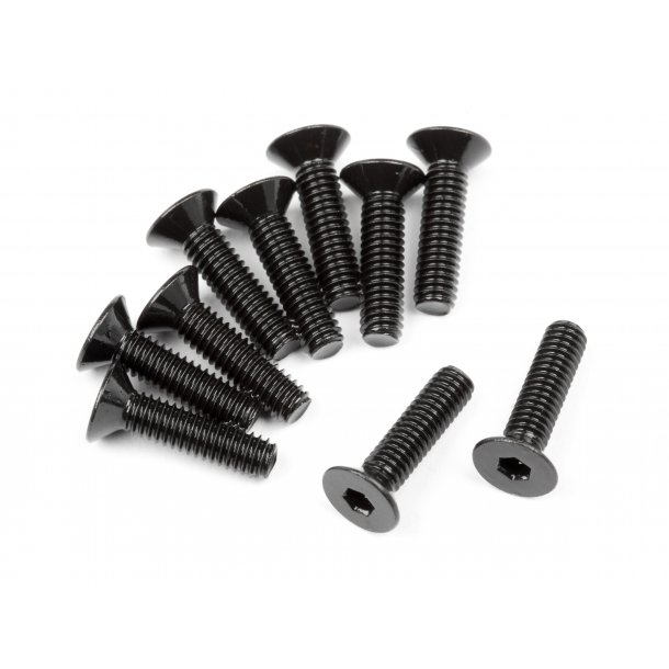 FLAT HEAD SCREW M2.5x10mm (HEX SOCKET/10pcs) 1.5mm Hex Socke HPI
