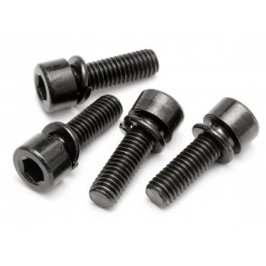 HPI 15447 CAP HEAD SCREW M5X16MM WITH SPRING WASHER (4PCS) FUELIE ENGI HPI