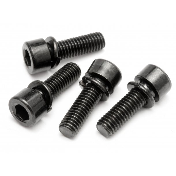 HPI 15447 CAP HEAD SCREW M5X16MM WITH SPRING WASHER (4PCS) FUELIE ENGI HPI