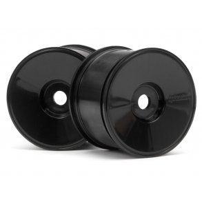 DISH WHEEL BLACK (83X56MM/2PCS) SAVAGE HELLFIRE/FITS 17MM HE HPI