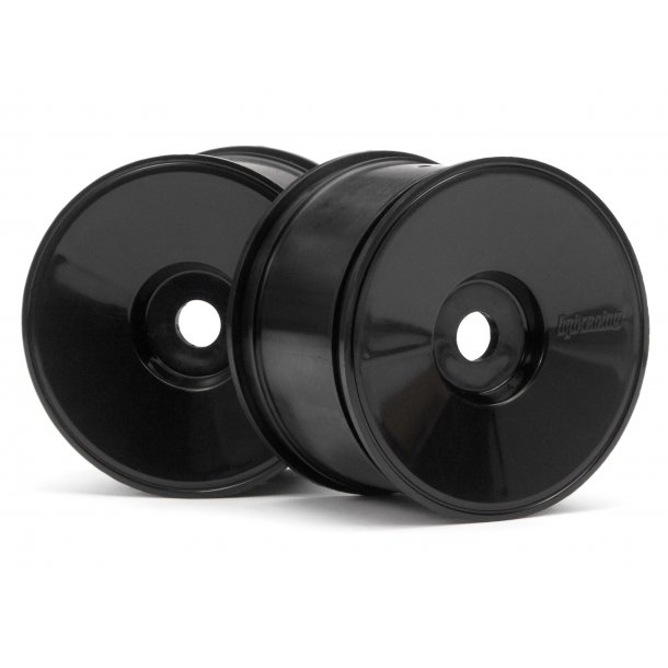 DISH WHEEL BLACK (83X56MM/2PCS) SAVAGE HELLFIRE/FITS 17MM HE HPI