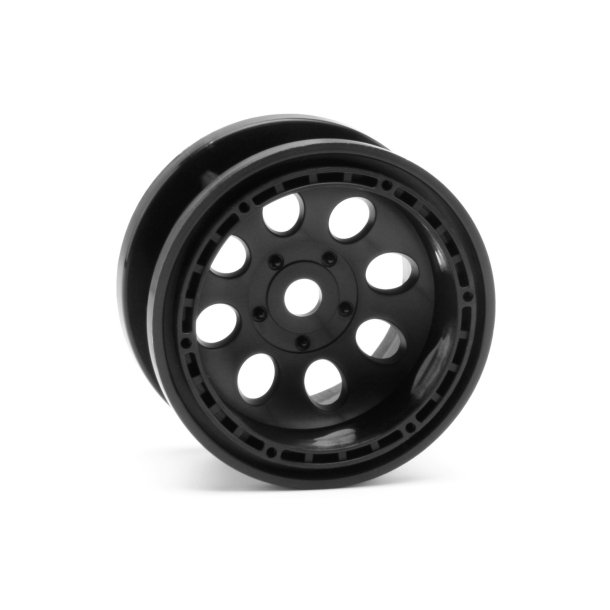 ROCK 8 BEAD LOCK WHEEL BLACK (55x36mm/2pcs) For Rock Grabber HPI