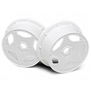 SUPER STAR WHEEL WHITE (120x60mm/2pcs/) BAJA 5B/For Front HPI