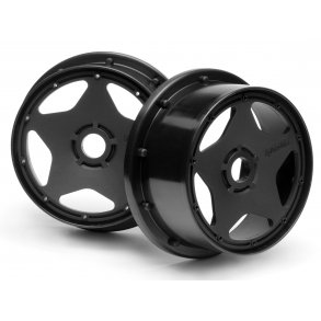 SUPER STAR WHEEL BLACK (120X60MM/2PCS) B HPI