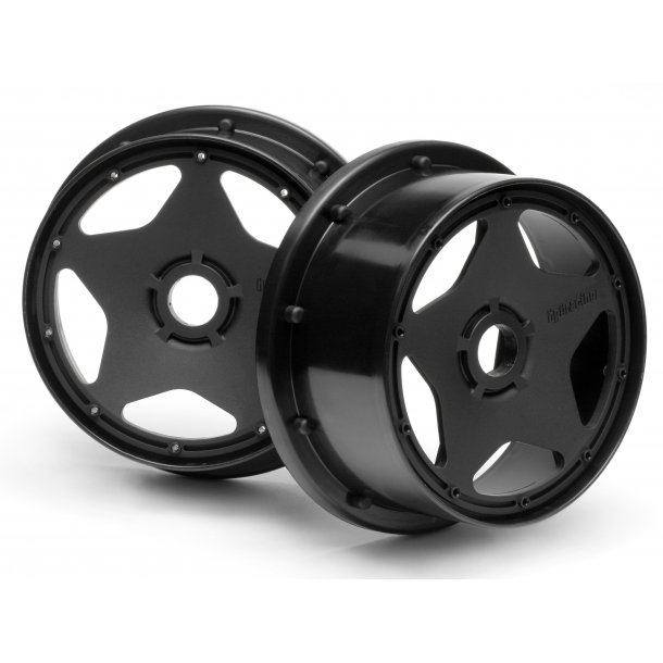 SUPER STAR WHEEL BLACK (120X60MM/2PCS) B HPI