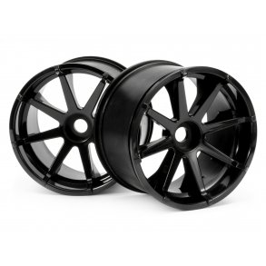 BLAST WHEEL BLACK (115X70MM 7 INCH/2PCS SAVAGE/INCLUDES 17MM HPI