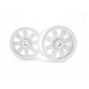 RINGZ WHEEL WHITE (83X56MM/2PCS) SAVAGE/14MM HEX WHEEL HUB HPI