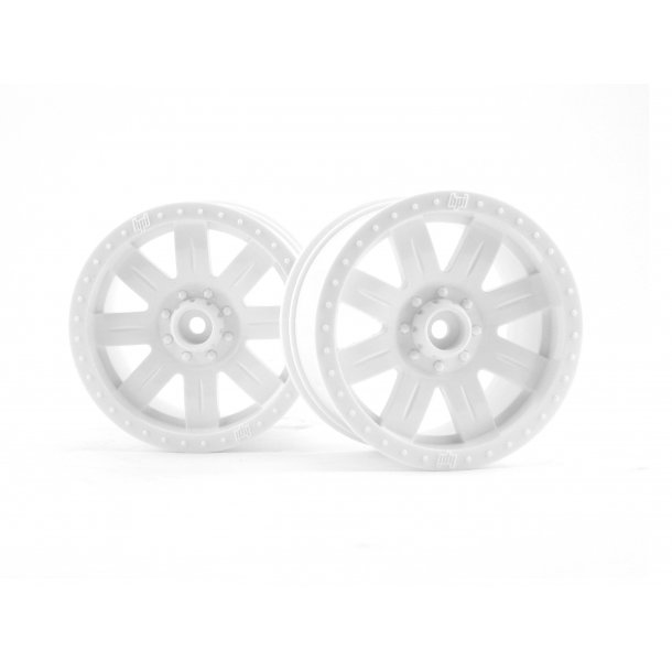 RINGZ WHEEL WHITE (83X56MM/2PCS) SAVAGE/14MM HEX WHEEL HUB HPI