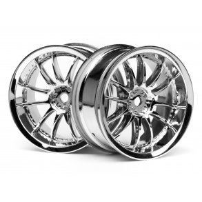 WORK XSA 02C WHEEL 26mm CHROME (3mm OFFSET) 3mm OffSet/Fit 2 HPI