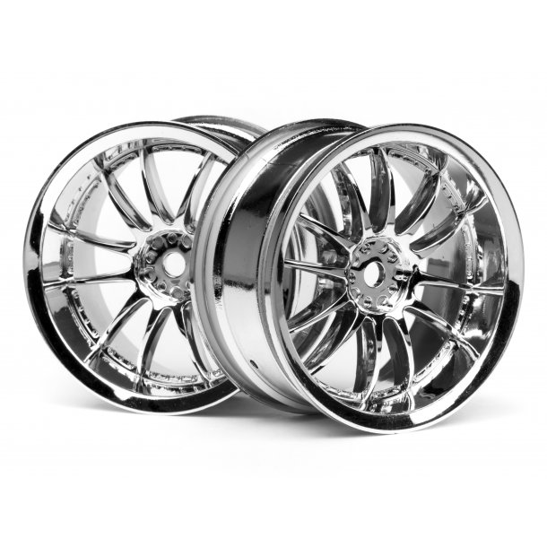 WORK XSA 02C WHEEL 26mm CHROME (3mm OFFSET) 3mm OffSet/Fit 2 HPI