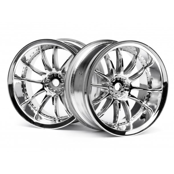 WORK XSA 02C WHEEL 26mm CHROME (6mm OFFSET) 6mm OffSet/Fit 2 HPI