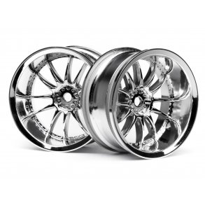 WORK XSA 02C WHEEL 26mm CHROME (9mm OFFSET) 9mm OffSet/Fit 2 HPI