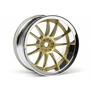 WORK XSA 02C WHEEL 26mm CHROME/GOLD (6mm OFFSET 6mm OffSet/F HPI