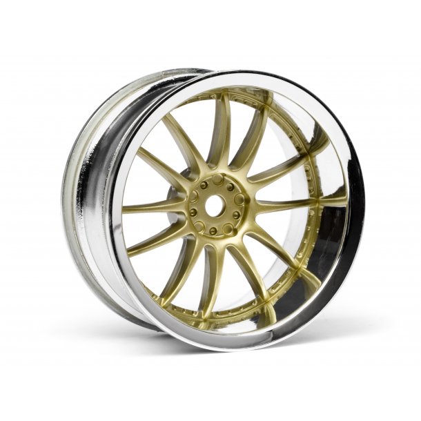 WORK XSA 02C WHEEL 26mm CHROME/GOLD (6mm OFFSET 6mm OffSet/F HPI